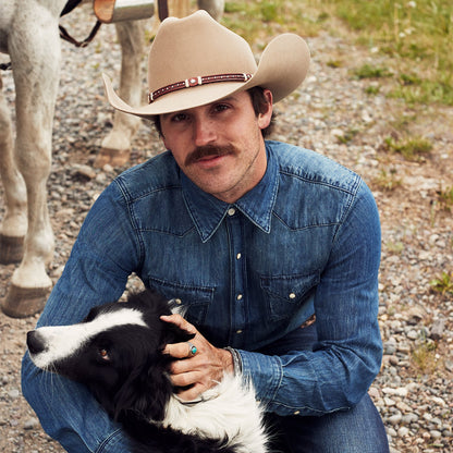Medium Blue Denim Shirt Blue - Stetson