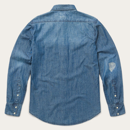 Medium Blue Denim Shirt Blue - Stetson