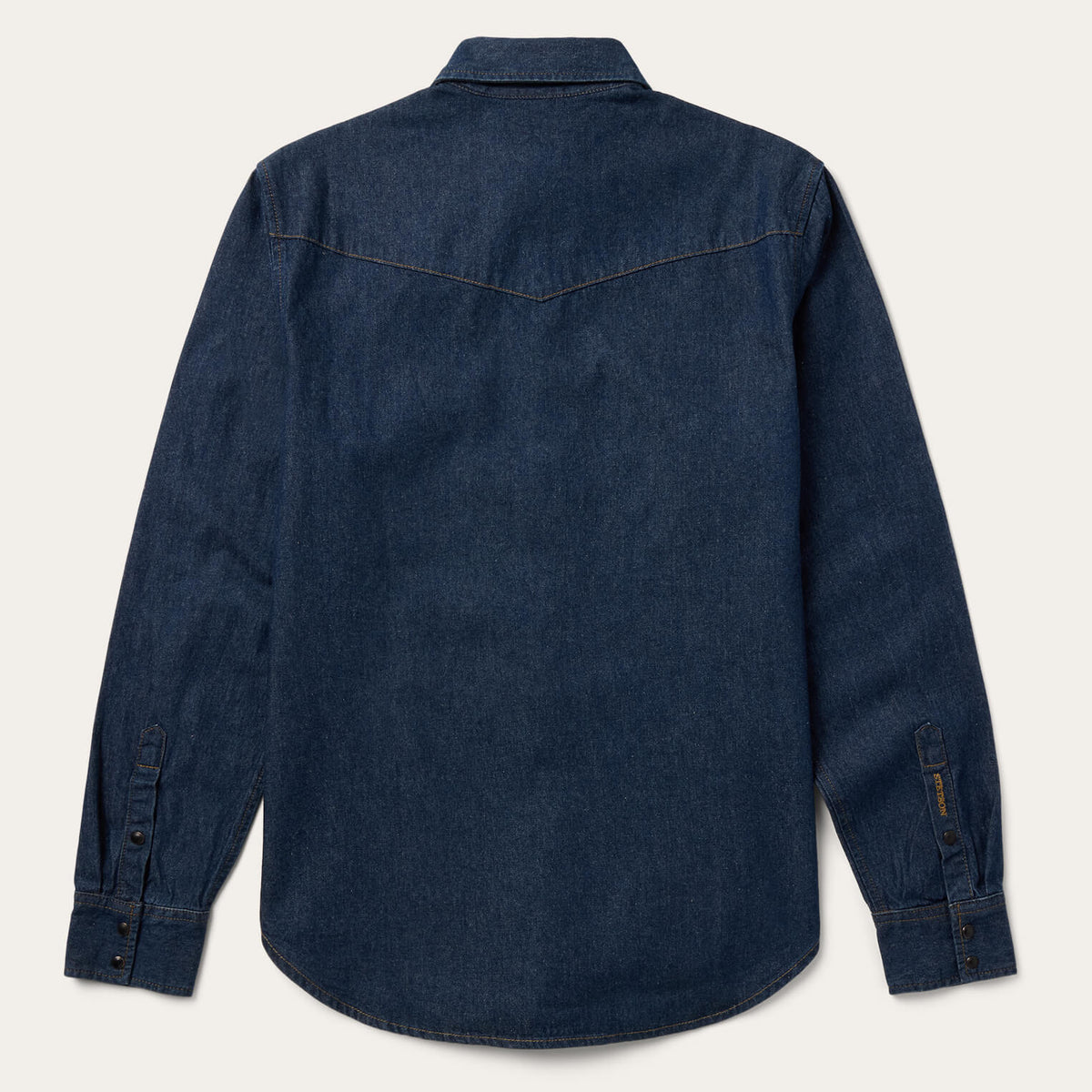 Boot Stitch Raw Denim Shirt Blue - Stetson