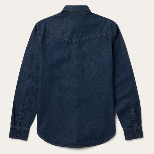Boot Stitch Raw Denim Shirt Blue - Stetson