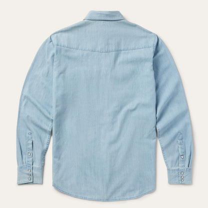 Chambray Oxford Western Shirt Blue - Stetson