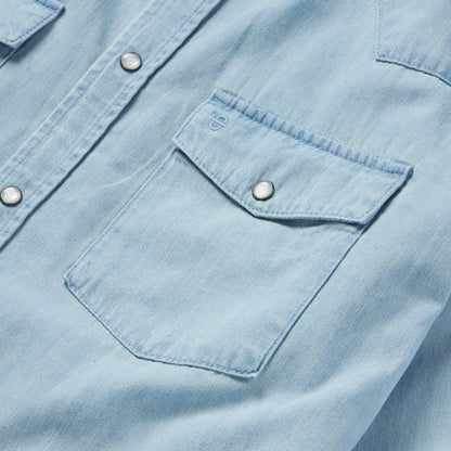 Chambray Oxford Western Shirt Blue - Stetson