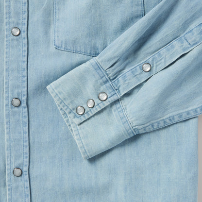 Chambray Oxford Western Shirt Blue - Stetson
