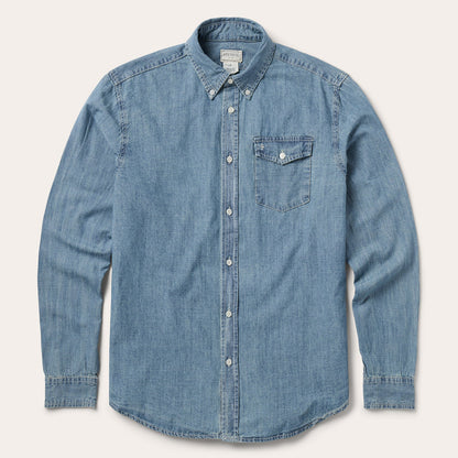 Chambray Button-Down Shirt Blue - Stetson