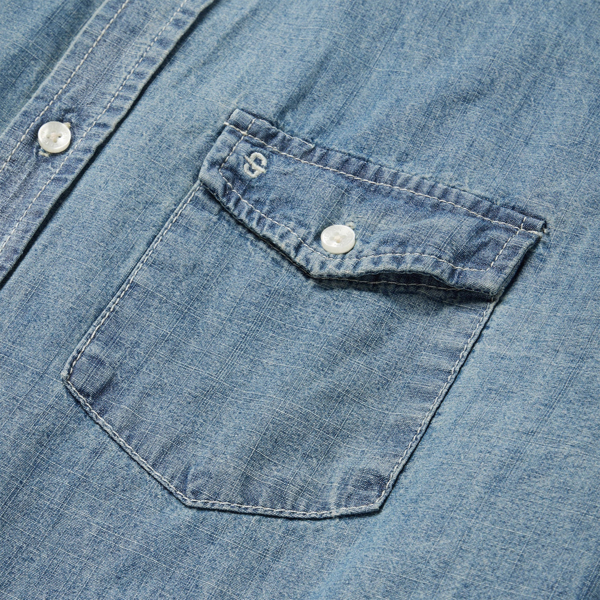 Chambray Button-Down Shirt Blue - Stetson