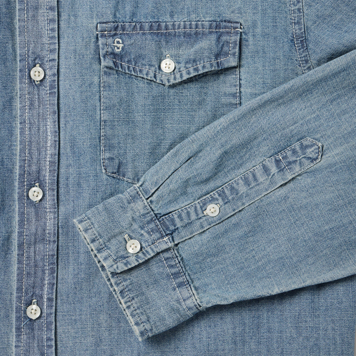 Chambray Button-Down Shirt Blue - Stetson