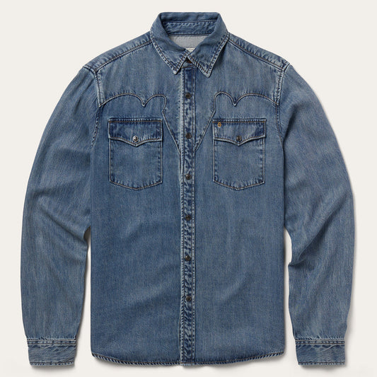 Retro Denim Western Shirt Blue - Stetson