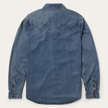 Retro Denim Western Shirt Blue - Stetson