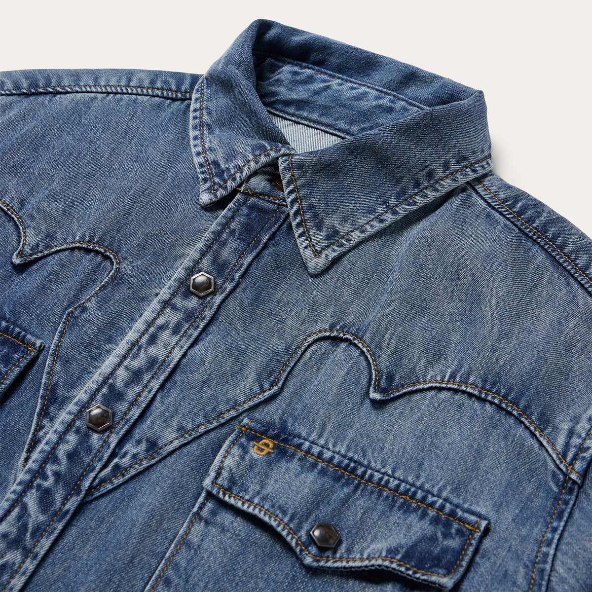 Retro Denim Western Shirt Blue - Stetson