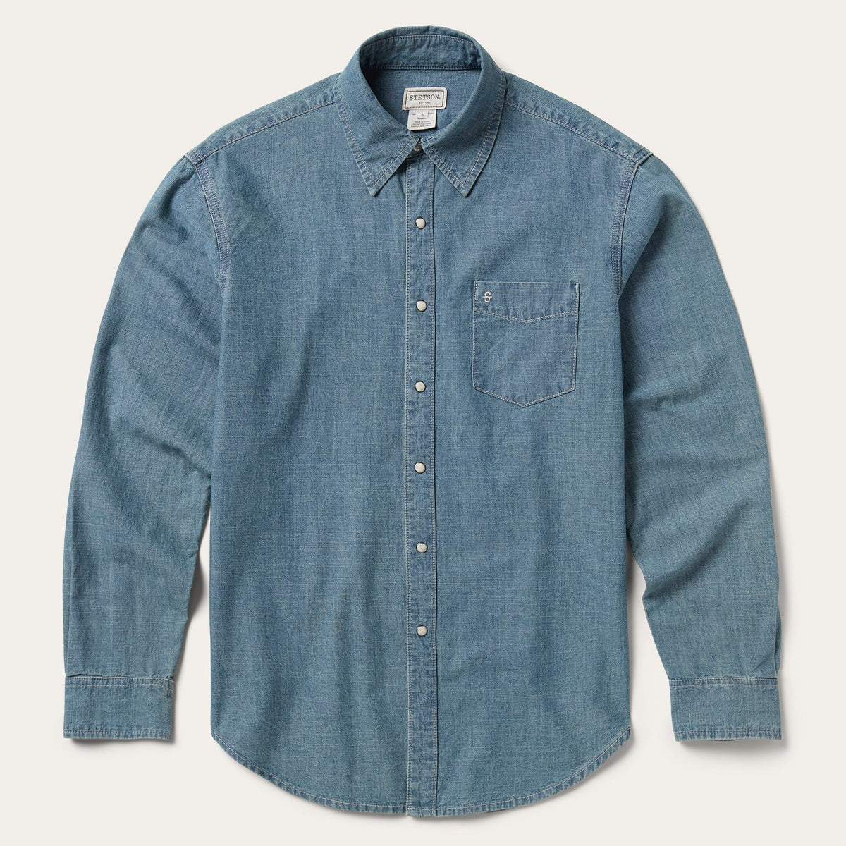 Chambray Denim Shirt Blue - Stetson