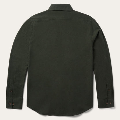 Brushed Heathered Flannel Shirt Green - Stetson