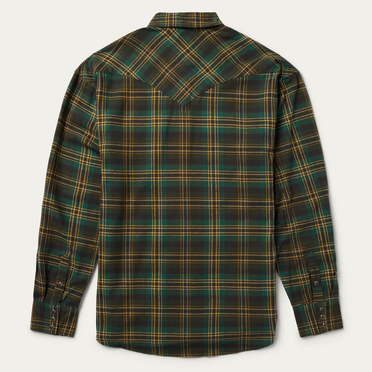 Brushed Flannel Western Shirt Green - Stetson