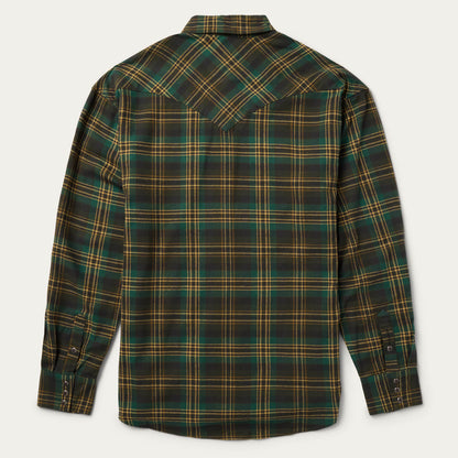 Brushed Flannel Western Shirt Green - Stetson