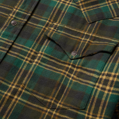 Brushed Flannel Western Shirt Green - Stetson