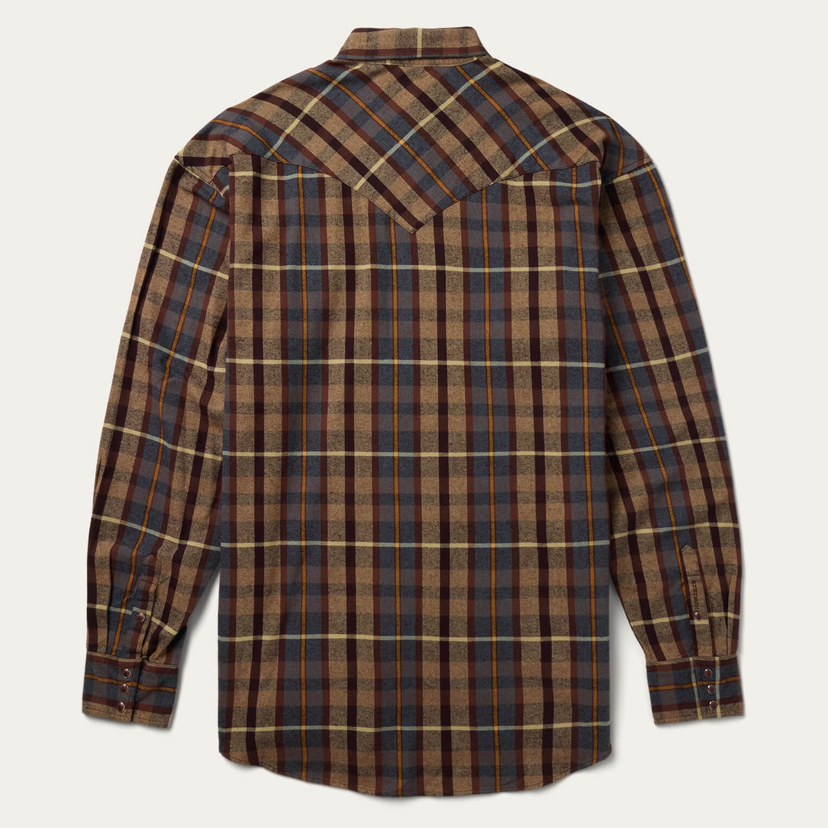Brushed Flannel Western Shirt Brown - Stetson