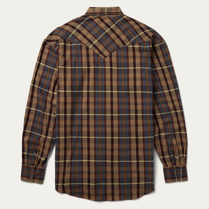 Brushed Flannel Western Shirt Brown - Stetson