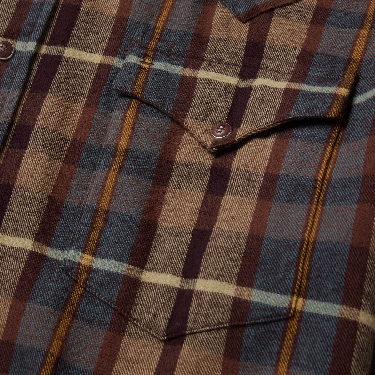Brushed Flannel Western Shirt Brown - Stetson
