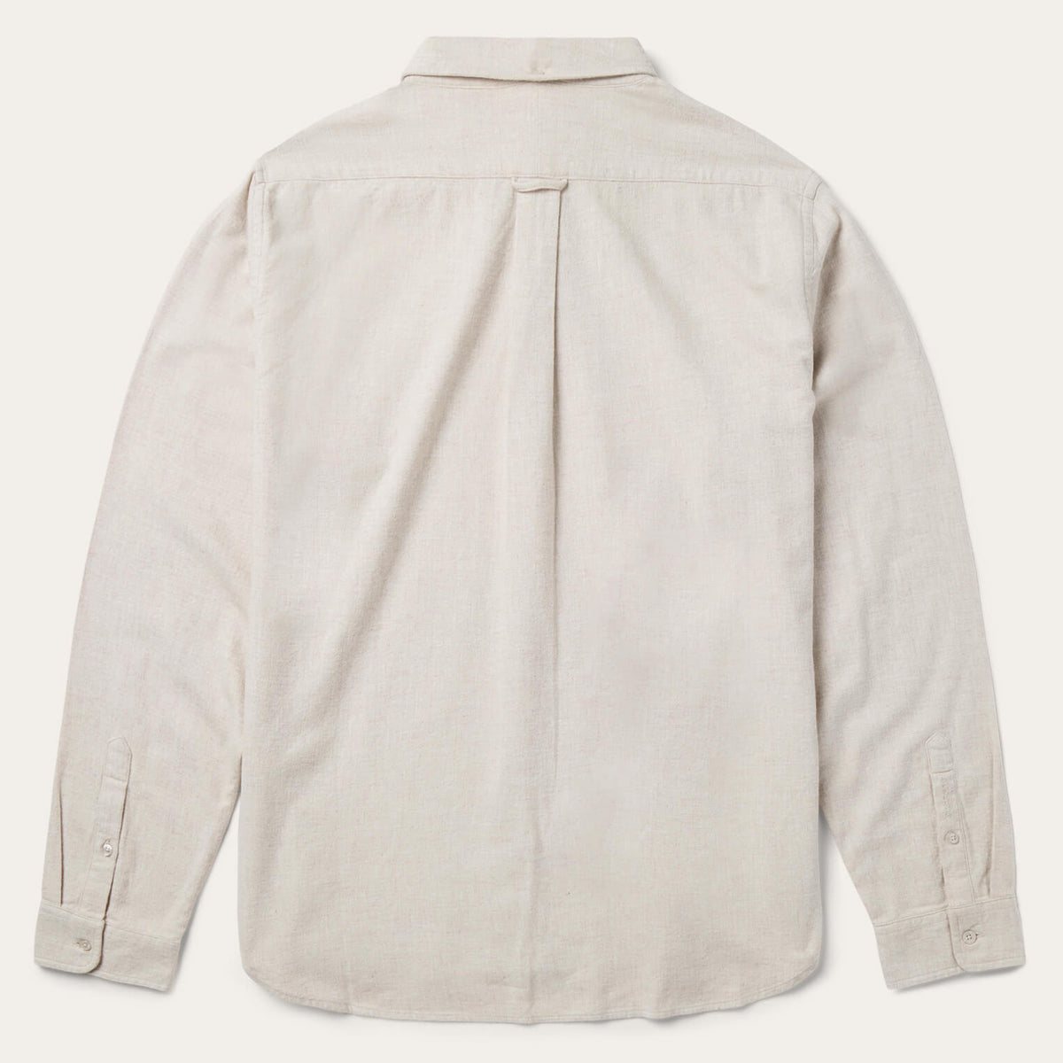 Heathered Flannel Button-Down Shirt White - Stetson