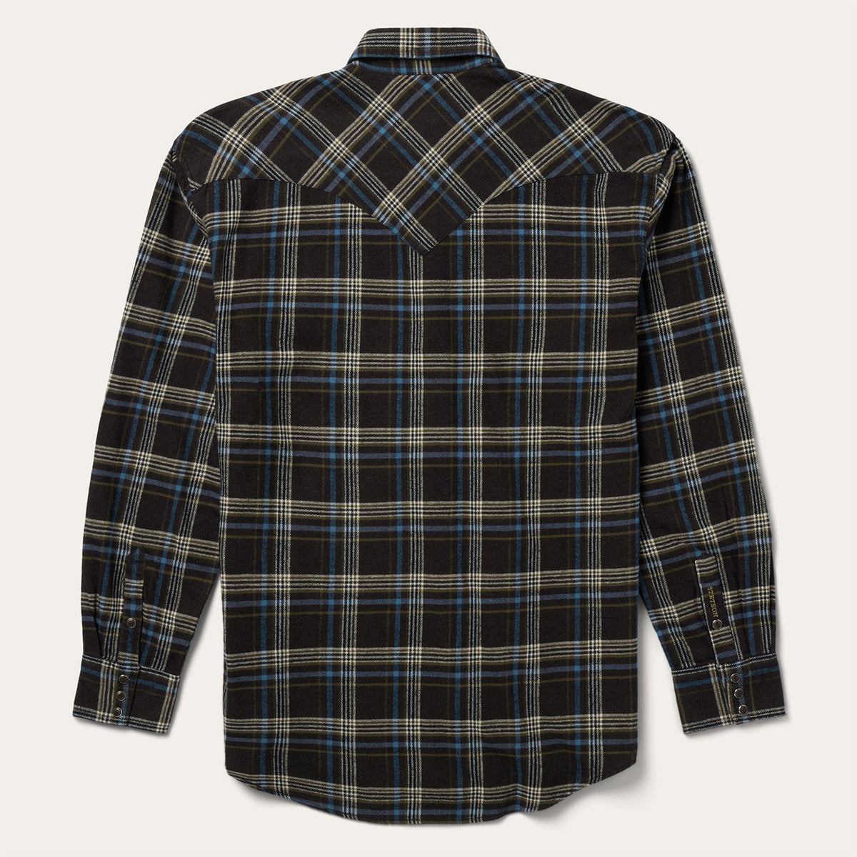 Brown Plaid Flannel Western Shirt Brown - Stetson