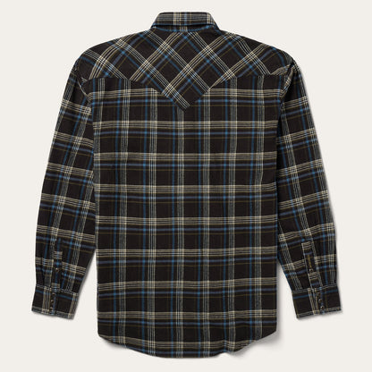 Brown Plaid Flannel Western Shirt Brown - Stetson