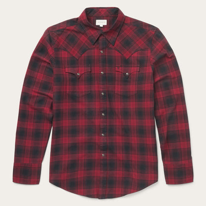 Brushed Twill Plaid Shirt Black - Stetson