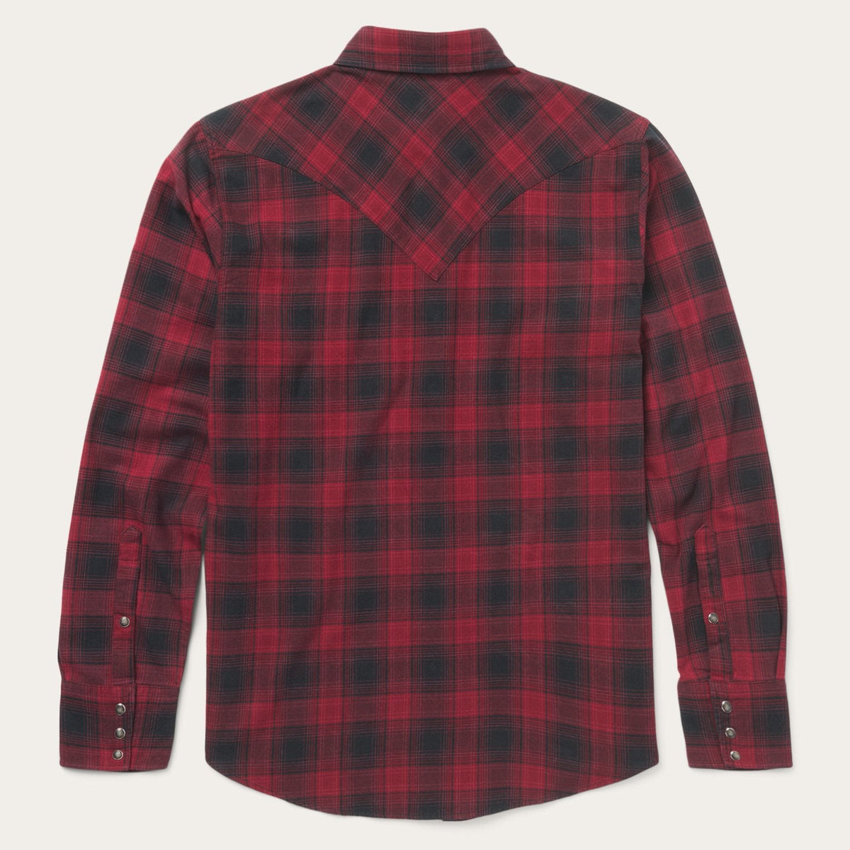 Brushed Twill Plaid Shirt Black - Stetson