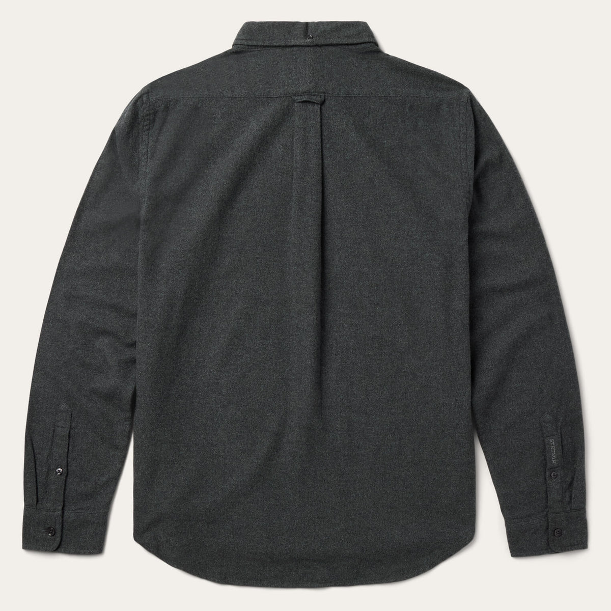 Heathered Flannel Button-Down Shirt Grey - Stetson