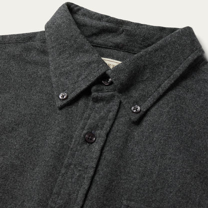 Heathered Flannel Button-Down Shirt Grey - Stetson