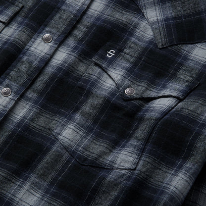 Brushed Twill Plaid Western Shirt Black - Stetson
