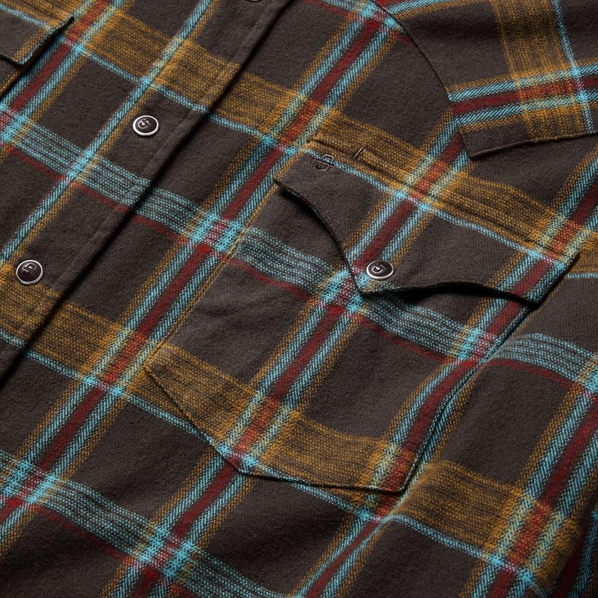 Brushed Twill Plaid Western Shirt Brown - Stetson