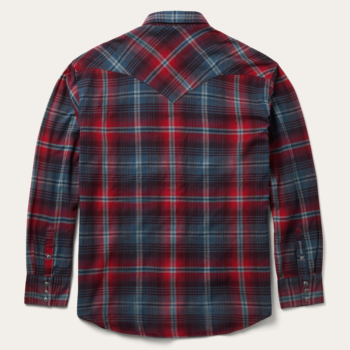 Brushed Twill Plaid Western Shirt Red - Stetson