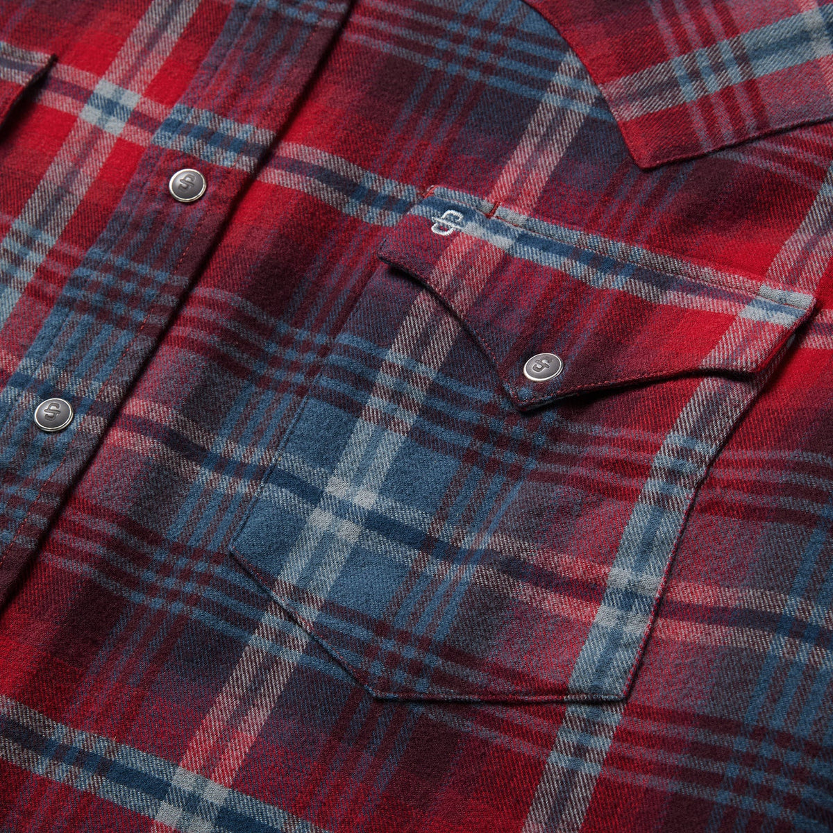 Brushed Twill Plaid Western Shirt Red - Stetson