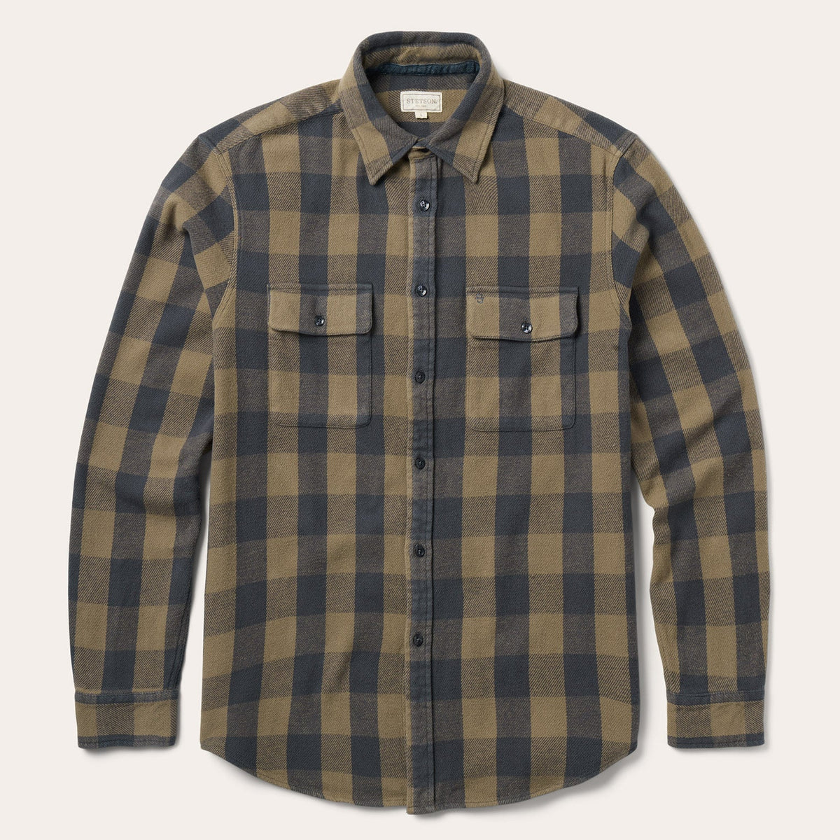 Buffalo Check Flannel Shirt Brown - Stetson