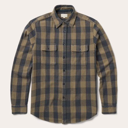 Buffalo Check Flannel Shirt Brown - Stetson