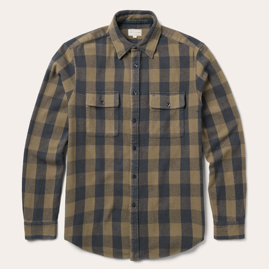 Buffalo Check Flannel Shirt Brown - Stetson