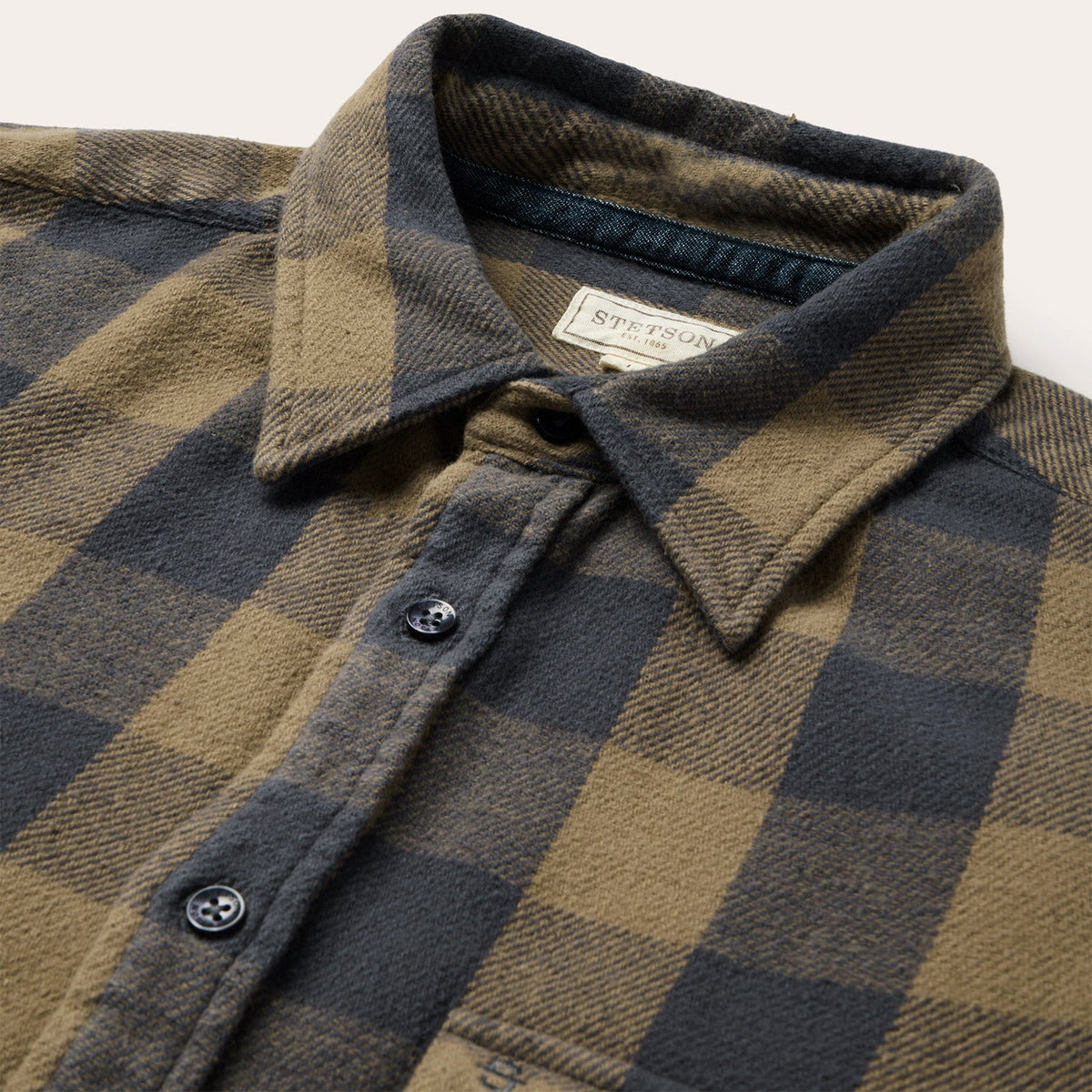 Buffalo Check Flannel Shirt Brown - Stetson
