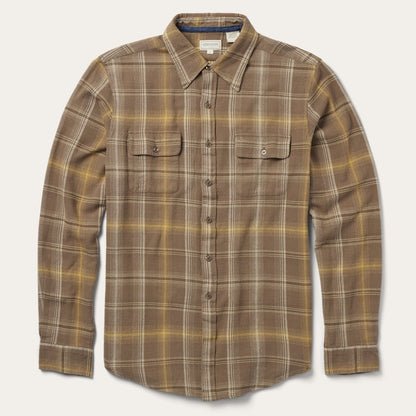 Brown Flannel Button-Front Shirt Brown - Stetson