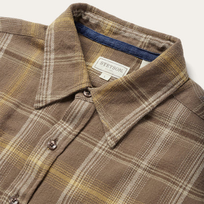 Brown Flannel Button-Front Shirt Brown - Stetson