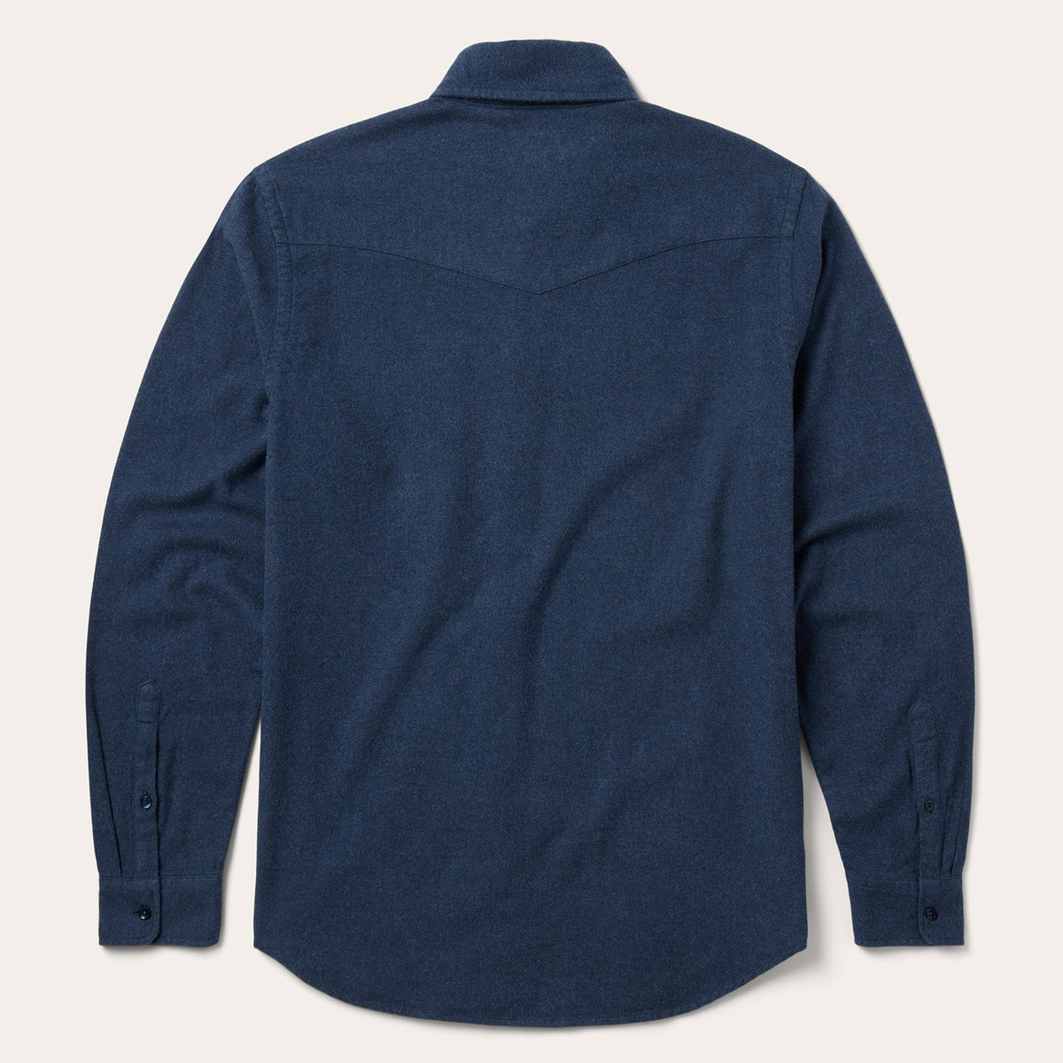 Heathered Flannel Button-Down Shirt Blue - Stetson