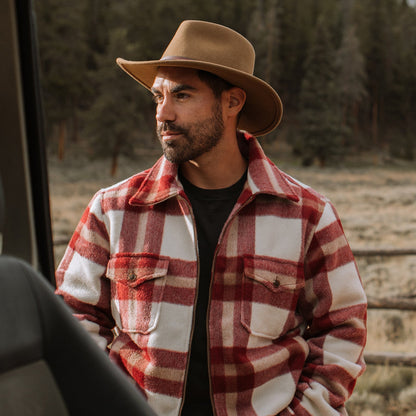 Plaid Lined Jac-Shirt Red - Stetson