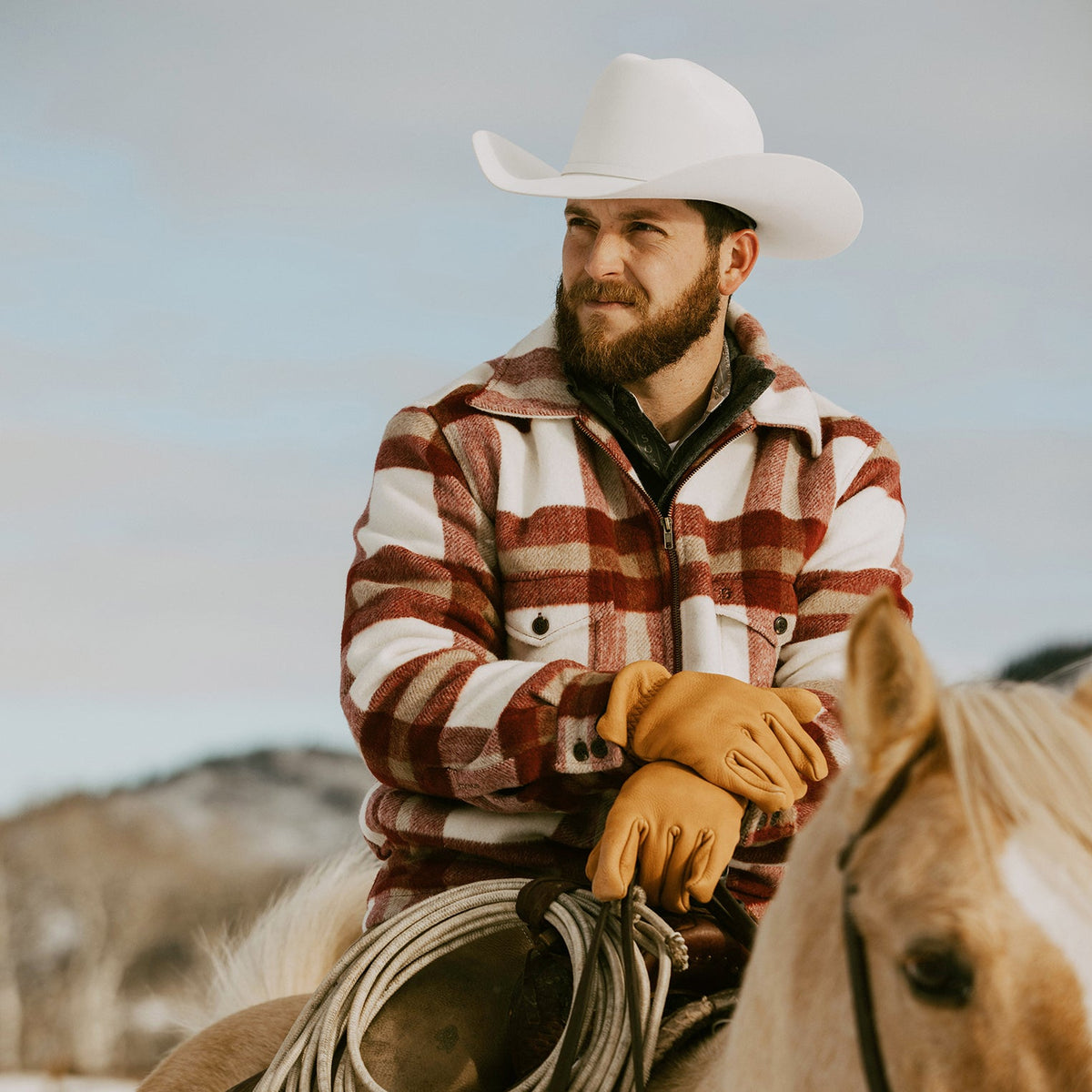 Plaid Lined Jac-Shirt Red - Stetson