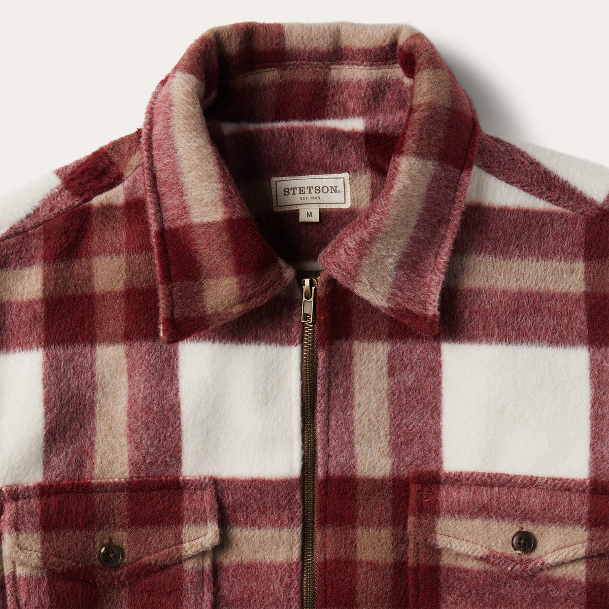 Plaid Lined Jac-Shirt Red - Stetson
