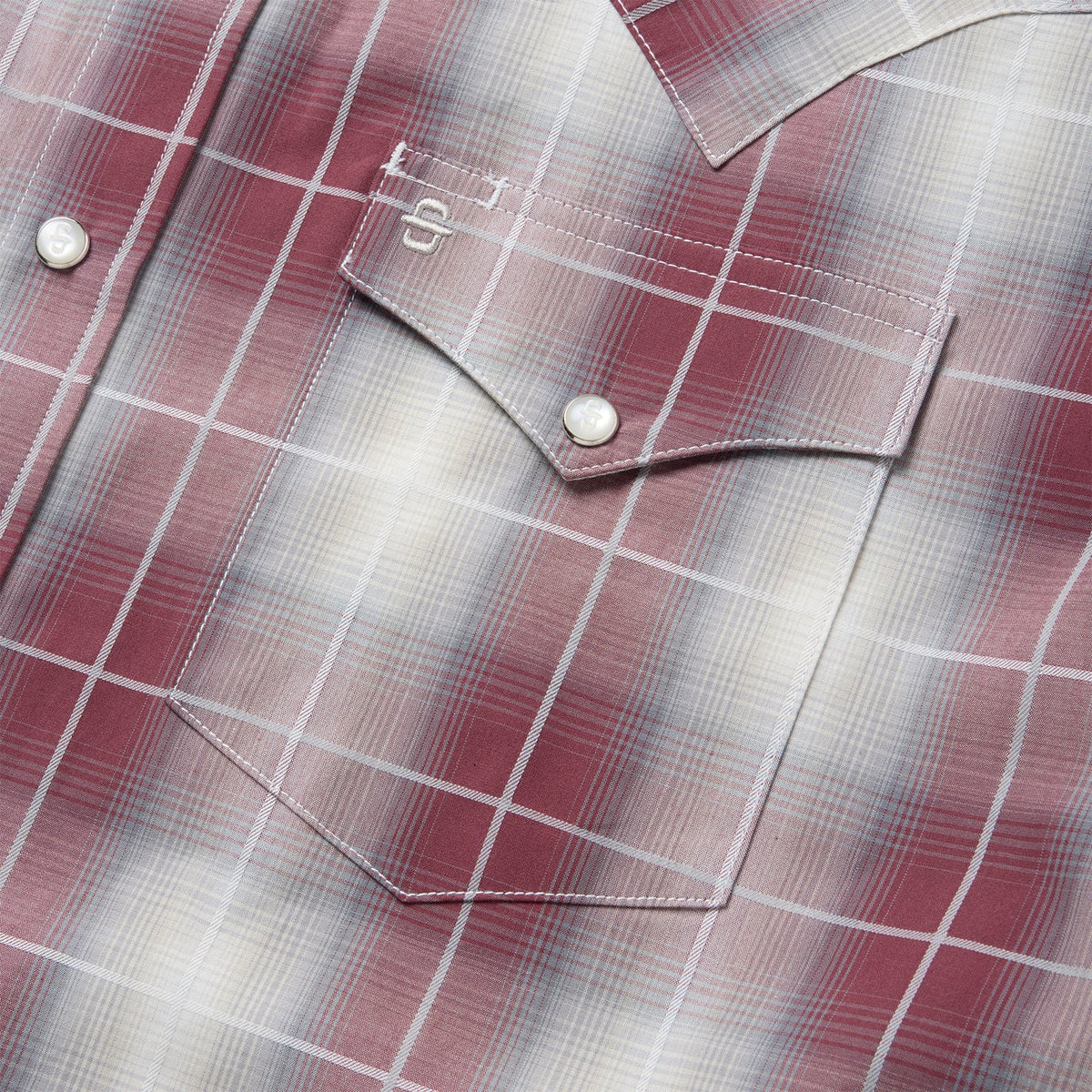 Ombre Plaid Western Shirt Wine - Stetson