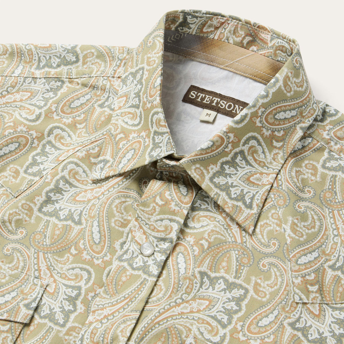 Paisley Short Sleeve Shirt Brown - Stetson