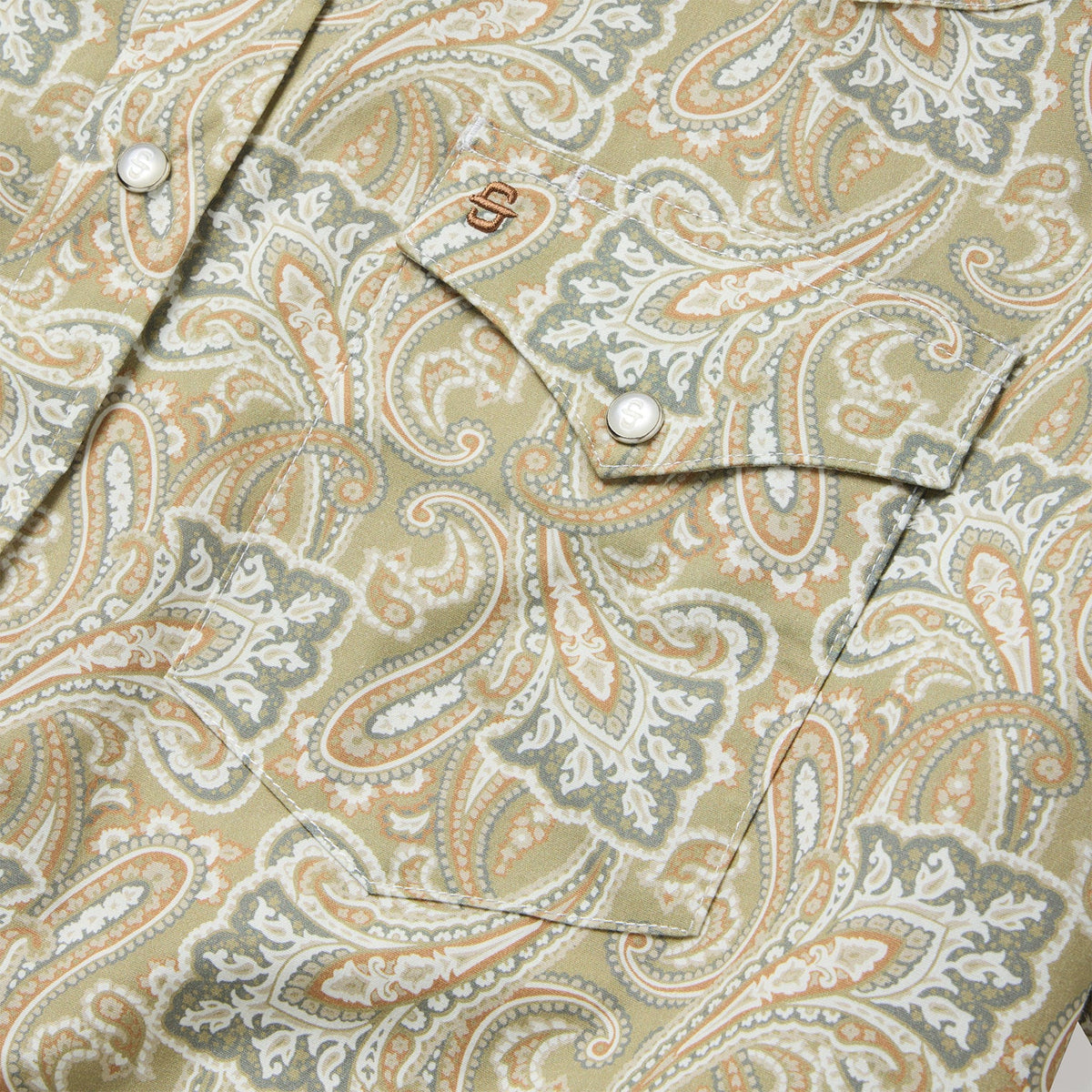 Paisley Short Sleeve Shirt Brown - Stetson
