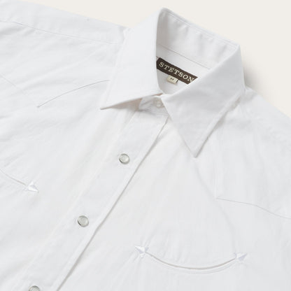 Pin Point Oxford Shirt White - Stetson