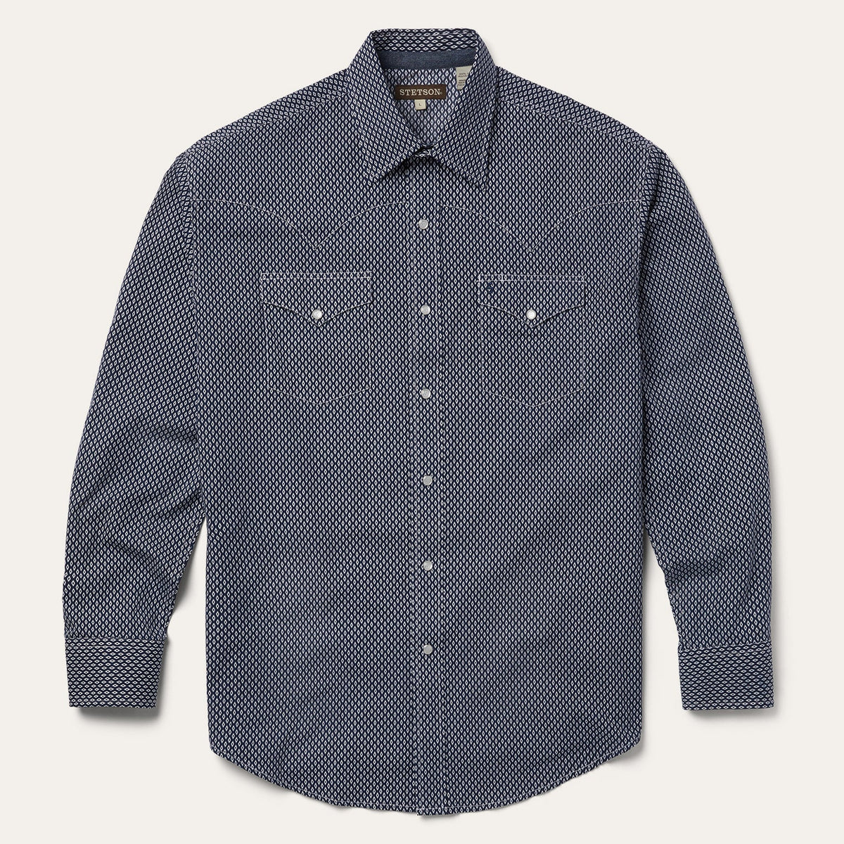 Diamond Geo Western Shirt Blue - Stetson