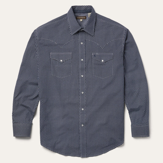 Diamond Geo Western Shirt Blue - Stetson