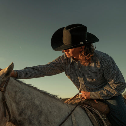 Diamond Geo Western Shirt Blue - Stetson