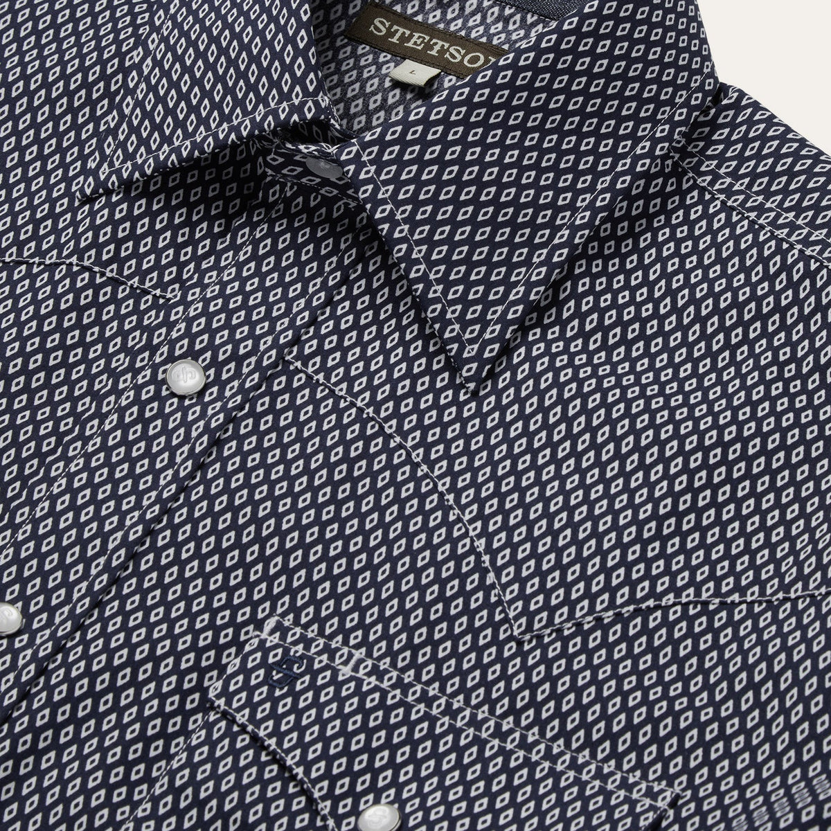 Diamond Geo Western Shirt Blue - Stetson